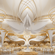 قاعة جين بايو حفل زفاف فخم مثل نشر الأجنحة