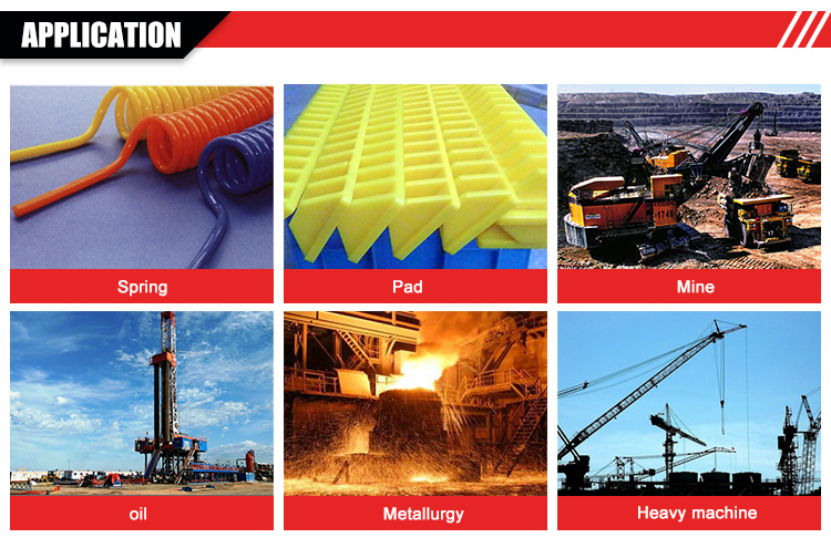 90A Custom polyurethane product Rubber PU mold springs Polyurethane rod pu bar
