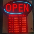 LED Sign Logo Display: Open Hours with Remote Control1