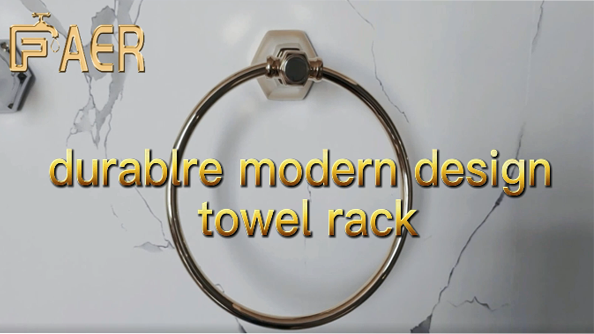 Classic Brushed Gold Towel Ring 2