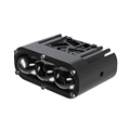 TAOCHIS Bi-Led Lens Grille Light with 3 Eyes for Motorcycle - High/Low Beam 54W Spotlight (White/Yellow)1