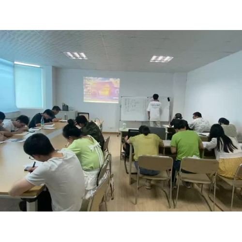 Compañía aprendiendo clase japonesa