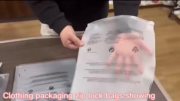 Túi bao bì quần áo rõ ràng Ziplock