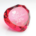 Custom RED&PINK 80mm Heart K9 Crystal Paperweight with Logo for Wedding Gift1