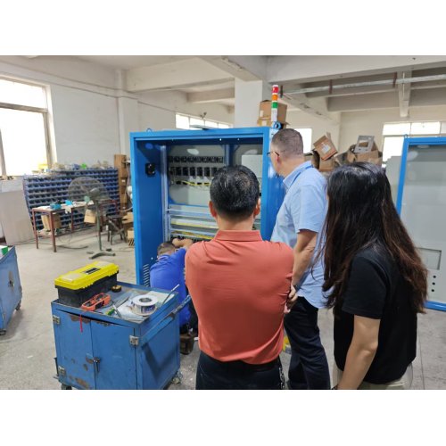 フランスのクライアントが現場で機械検査のため紅利工場を訪問