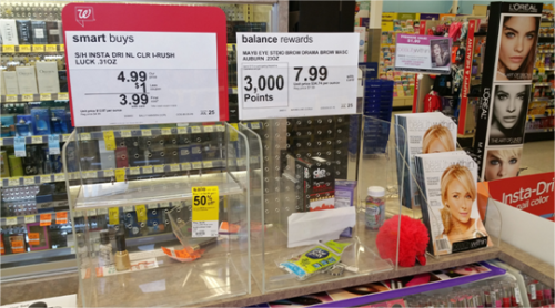 Acryl -Displayprodukte aus der Honyplastic -Anwendung im US -amerikanischen Drogenhandelsgiganten Walgreen