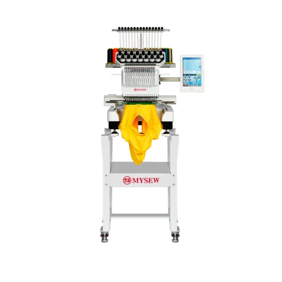 MFS1500 Single Head 15 Needles 360 * 200mm Hat T-Shirt Computerized Embroidery Machine1