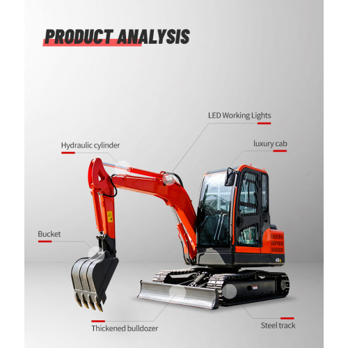 Swing Euro 5 engine mini excavators