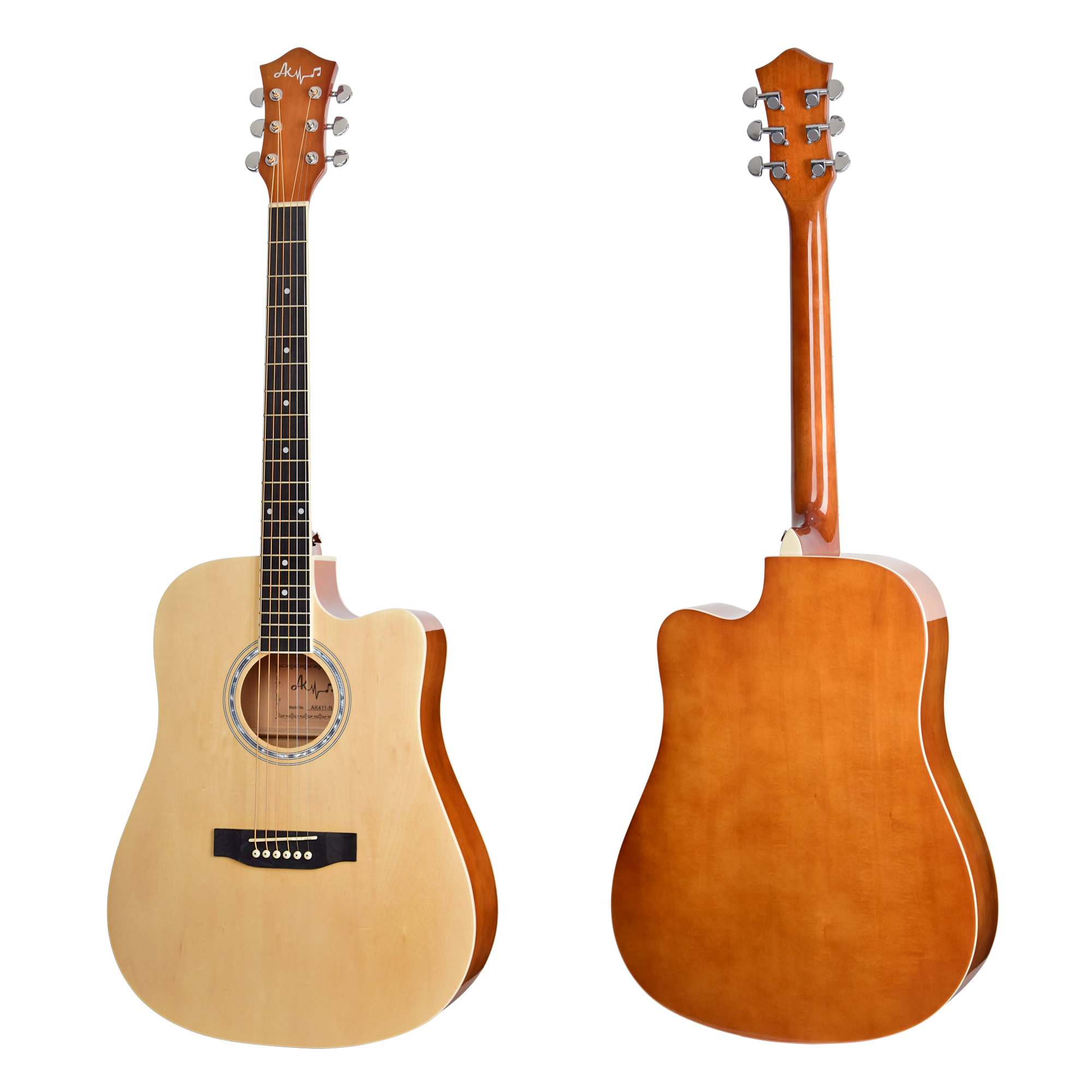 AK-411 natural color acoustic guitar