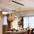 Modern LED Pendant Lighting: Glass Iron Crystal Chandelier with AC Power and Switch Control for Home Décor and Hotels1