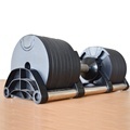 Black 20kg Adjustable Dumbbell with Anti-Slip Metal Handle - Custom Home Gym Fitness Equipment1