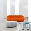 Modern Fabric Button Tufted Curved Sofa - 2, 3 or 4 Seats1