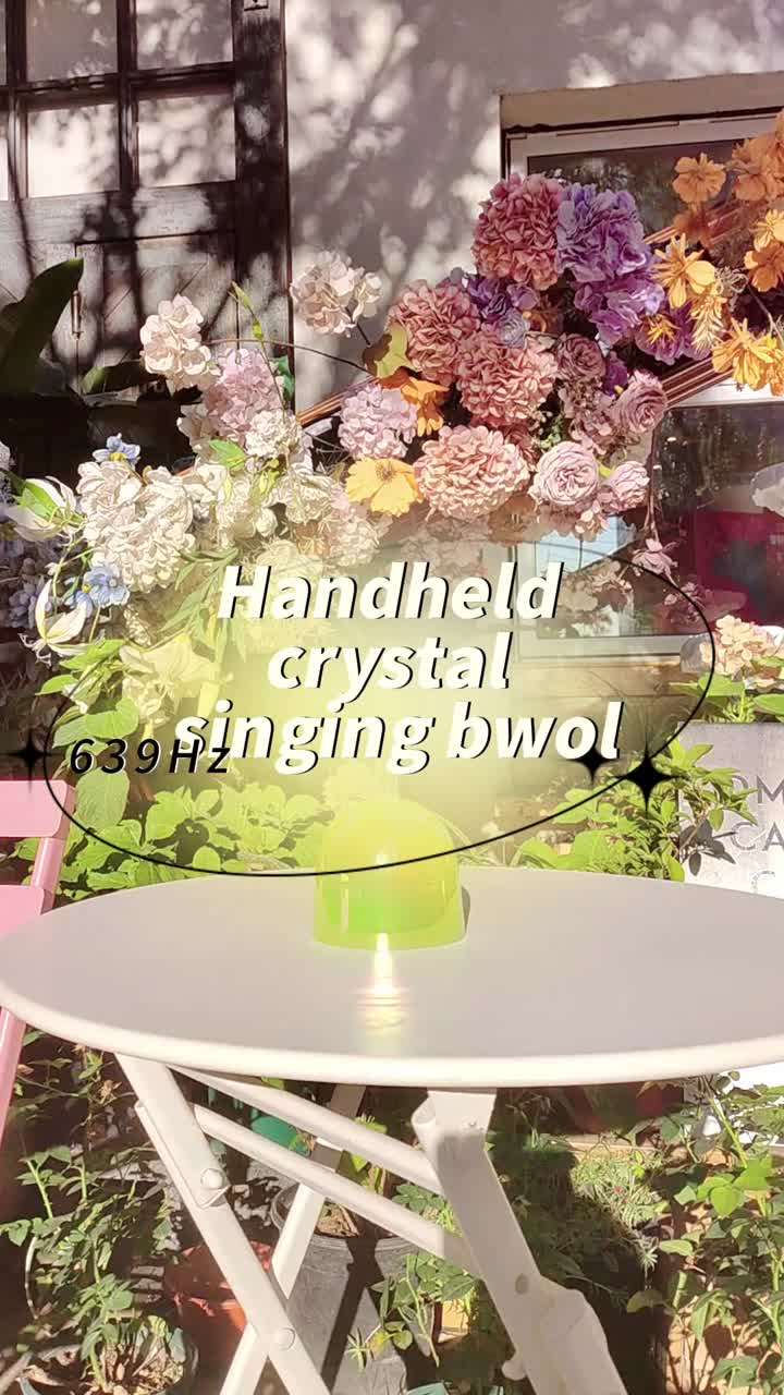 Handheld Crystal Singing Bowl 639Hz