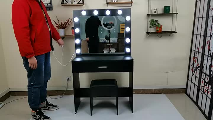 black led light dresser