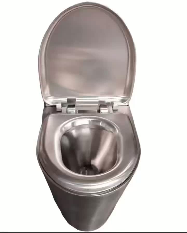 Modernes Vakuum-Toilettensystem aus Edelstahl