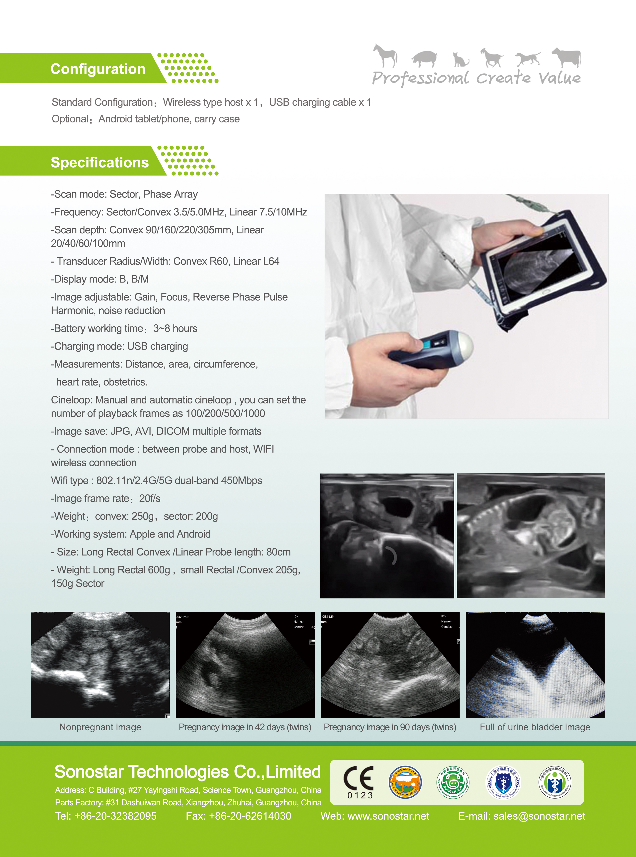 Wireless Veterinary Ultrasound Equipment