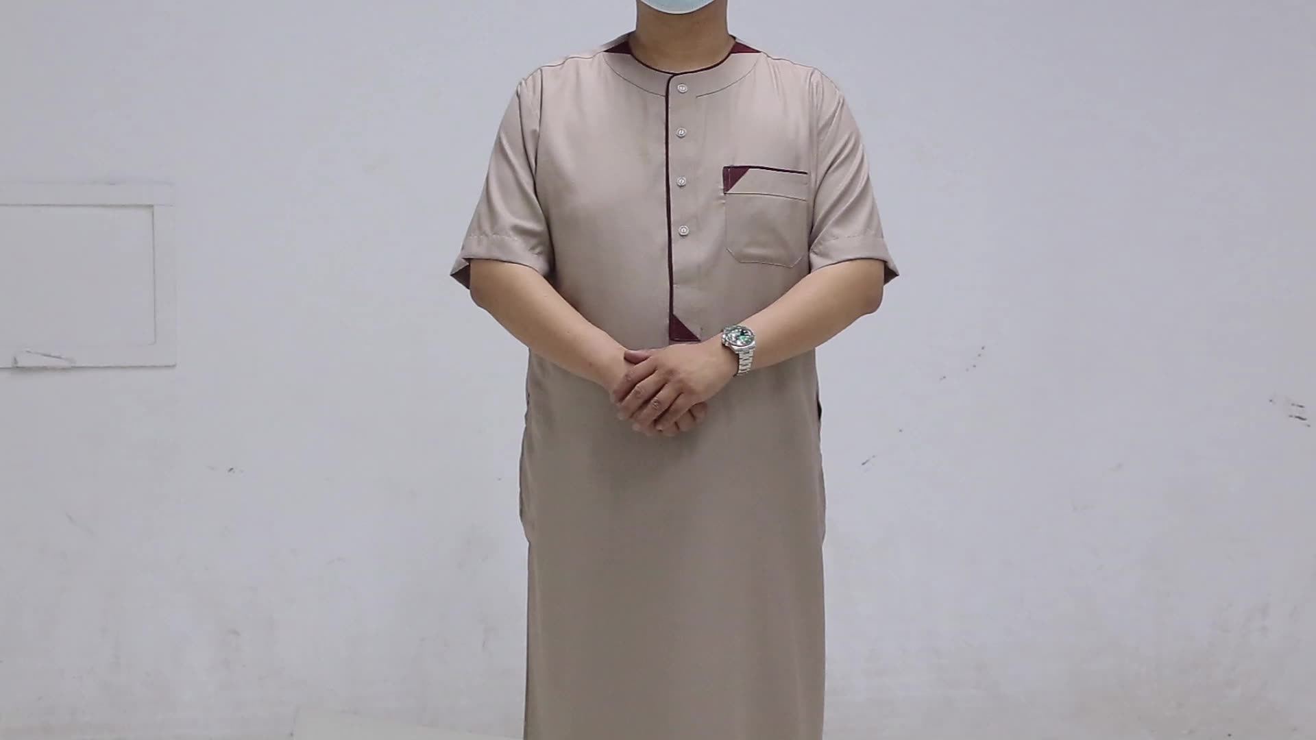 Interlining laminato/Hahswa per Thobe islamico/Bangladesh Thobe1