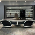 Modern and Fashionable Dark Series Office Desks, Sci-fi Style Luxury Executive Desks E1 MDF Assembly Desks1