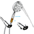 LED Temperature Display Pulse Massage Filtered Hand Shower Head1