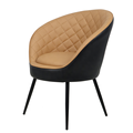 Round Shape Small Sofa with PU Leather, Armrest, Backrest, and Sponge Filling1