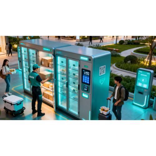 Nioscos de casilleros de paquetes: soluciones globales de escenario para el comercio electrónico, entrega de alimentos y servicios comunitarios