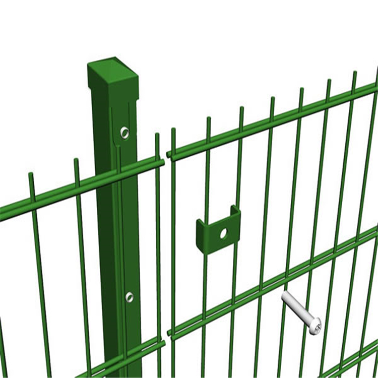 Vente d&#39;usine Fil Double clôture verte ou blanc Twin Double Rod Wire Mesh Fence1