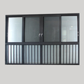 Harga murah bingkai aluminium Double Tempered Glass Panel Sliding Window Design Filipina Harga1