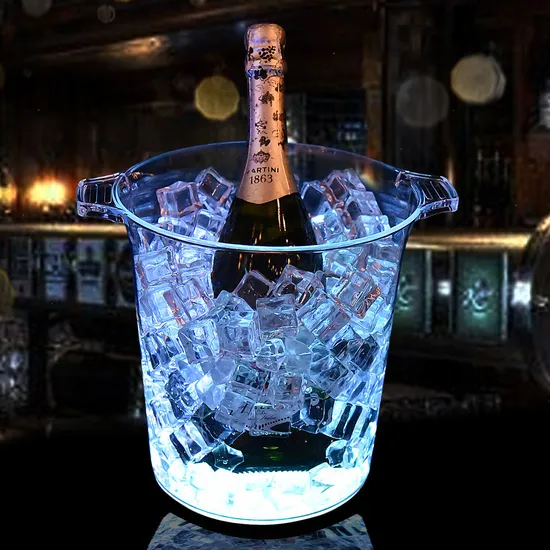 Decoração de boate de plástico de balde LED ICE CUBE BUBLET CUBE EQUIPAMENTO1