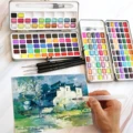 Seamiart 50/72/90/100 Portable Shimmer Fluorescent Solid Watercolor Painting Water Colors Acrylic Artist Acuarelas1