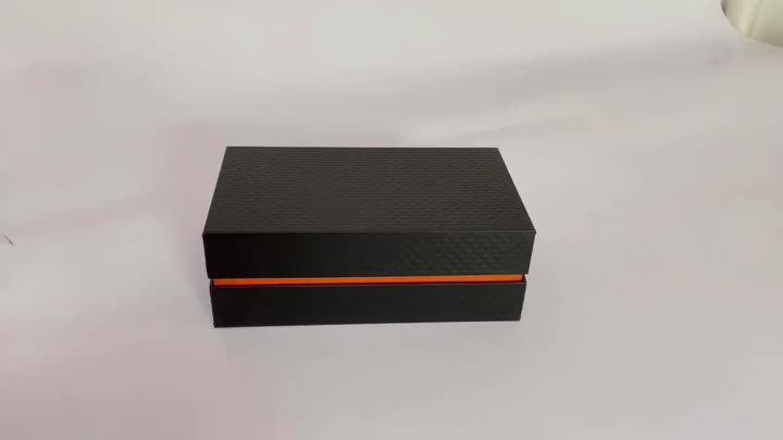 Custom black luxury box with paper insert