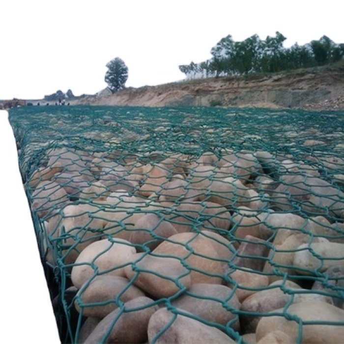 Strong Resist Ultraviolet Radiation Pervious Gabion Retaining Wall Protect Galvanized PVC Coated Gabion Box Basket For Seaside1