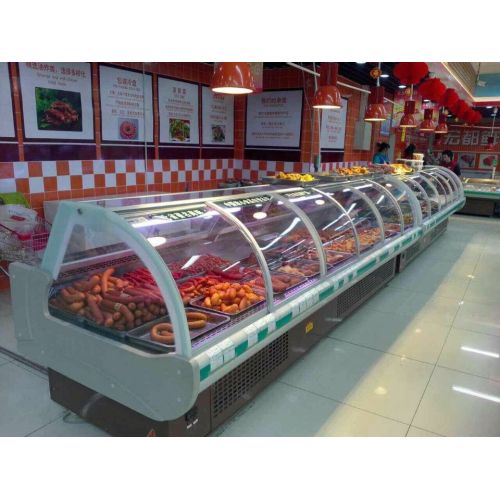 meat shop meat display refrigerator