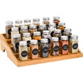 In Stock Glass Spice Jar 120ml Kitchen Household Storage Jar with Bamboo Lid 4oz Square Shaker Bottle with Wooden Lid1