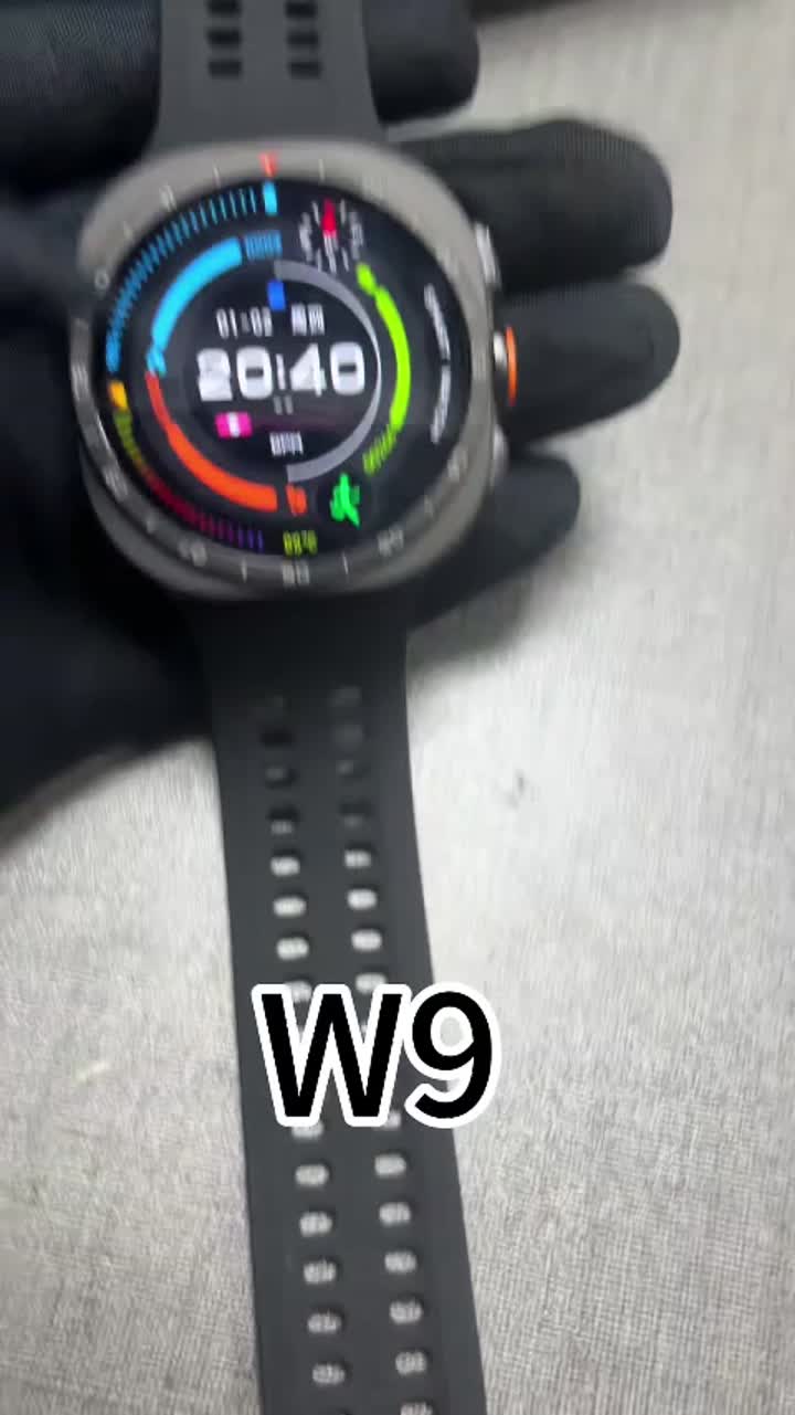 Reloj inteligente mejorado de aleación de zinc W9 con cristal de zafiro y llamada Bluetooth, reloj deportivo