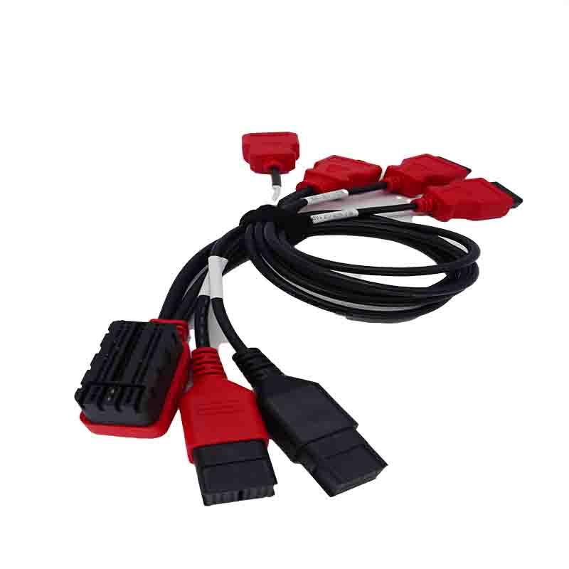 6-in-1, rot, 91P-Stecker auf 4xOBD-Buchse auf 2x36P-Stecker; L=750mm