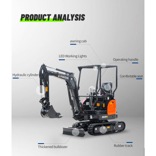 3,5 tone mini excavator 1 tonă 2 tone Kubota Digger Engine