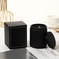 Custom 8 Oz 10 Oz 14 Oz Luxury Empty Container Matte Black Glass Candle Jar with Lid and Box for Candle Making Decorate1