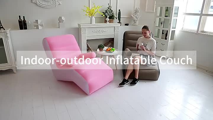 Indoor-outdoor inflatable couch