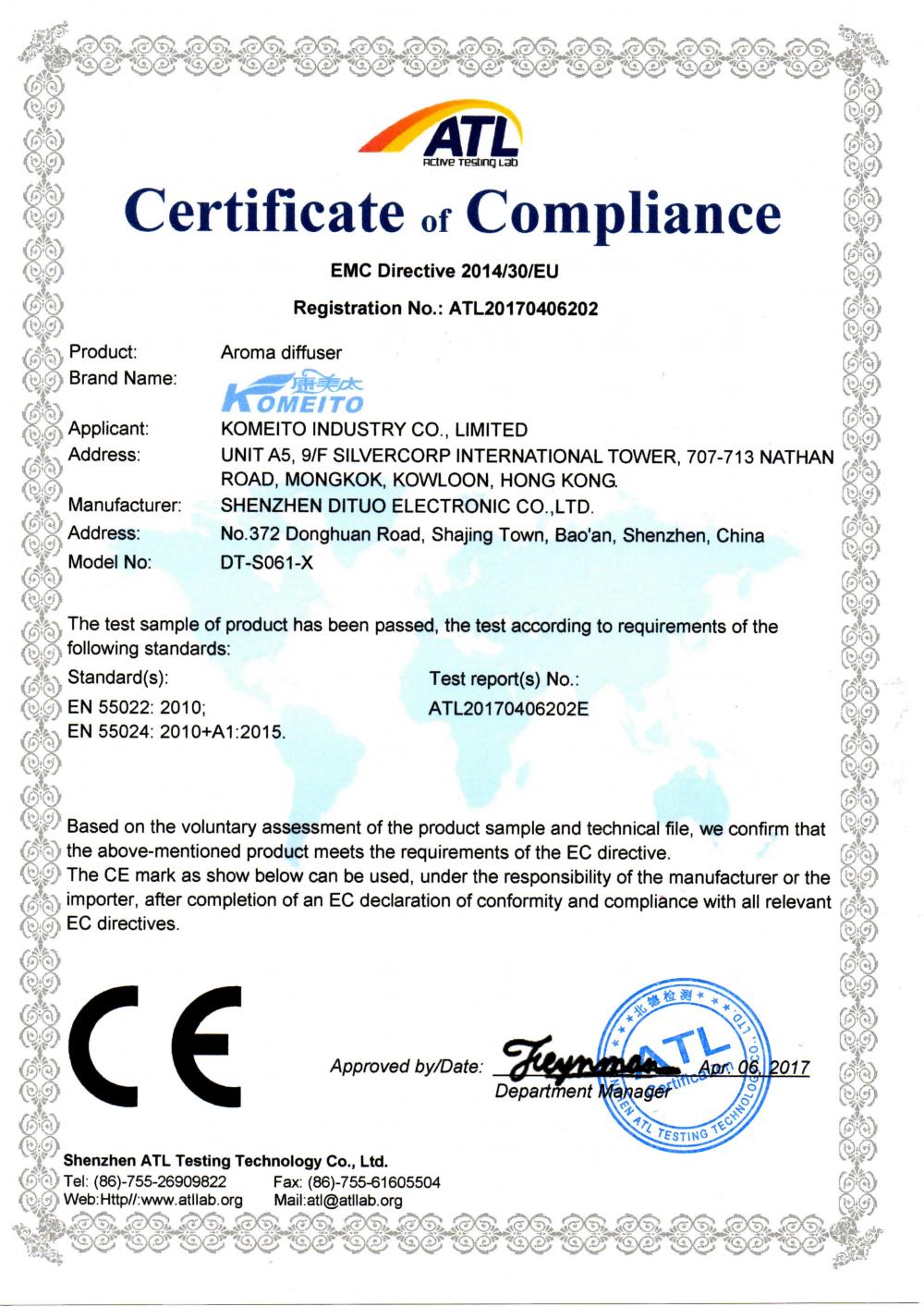 Certificate of Compliance