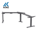 Electric L-Shape Standing Desk with Adjustable Height and Lift Motor Set for High Rise Offices1