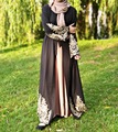 Hot Sale Applique Open Abaya مسلمان ساقدوش زنانه لباس زنانه کیمونو لباس بلند اسلامی پروانه Abaya Dubai زنان مراکش1
