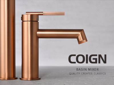 Simple hot and cold basin faucet