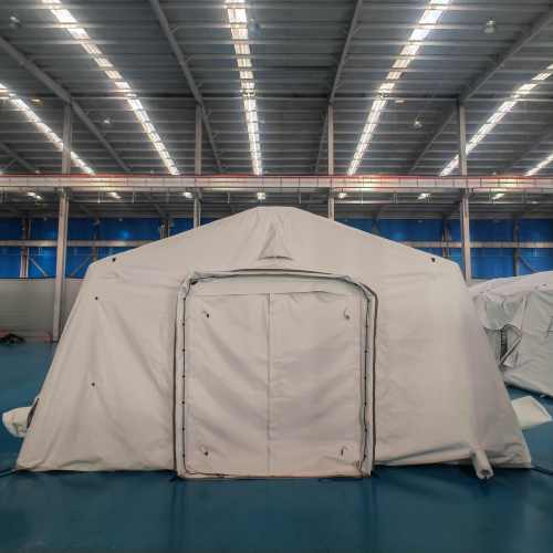 White Inflatable Tent shipped to Europe