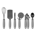 Home Kitchen 6-Piece Stainless Steel Gadget Set: Black Gun Metal with Soft Touch Handles - Perfect for Cooking Essentials1