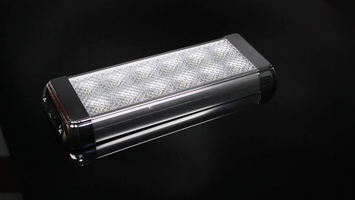 12V 24V LED RVマリンキャラバン天井ドームライトRVインテリア照明スイッチ付きトレーラーキャンピングカー用