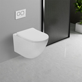 Water Transfer Printed Wall Hung Toilet with Brushed Gold Finish, Includes Tank and Sink1