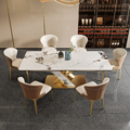 Muebles para el hogar Mesa de comedor Mesa y silla de comedor de 8 plazas Mesa de comedor rectangular de mármol de 8 plazas