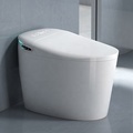 New Arrival White Ceramic Automatic Flap Bathroom Smart Toilet1