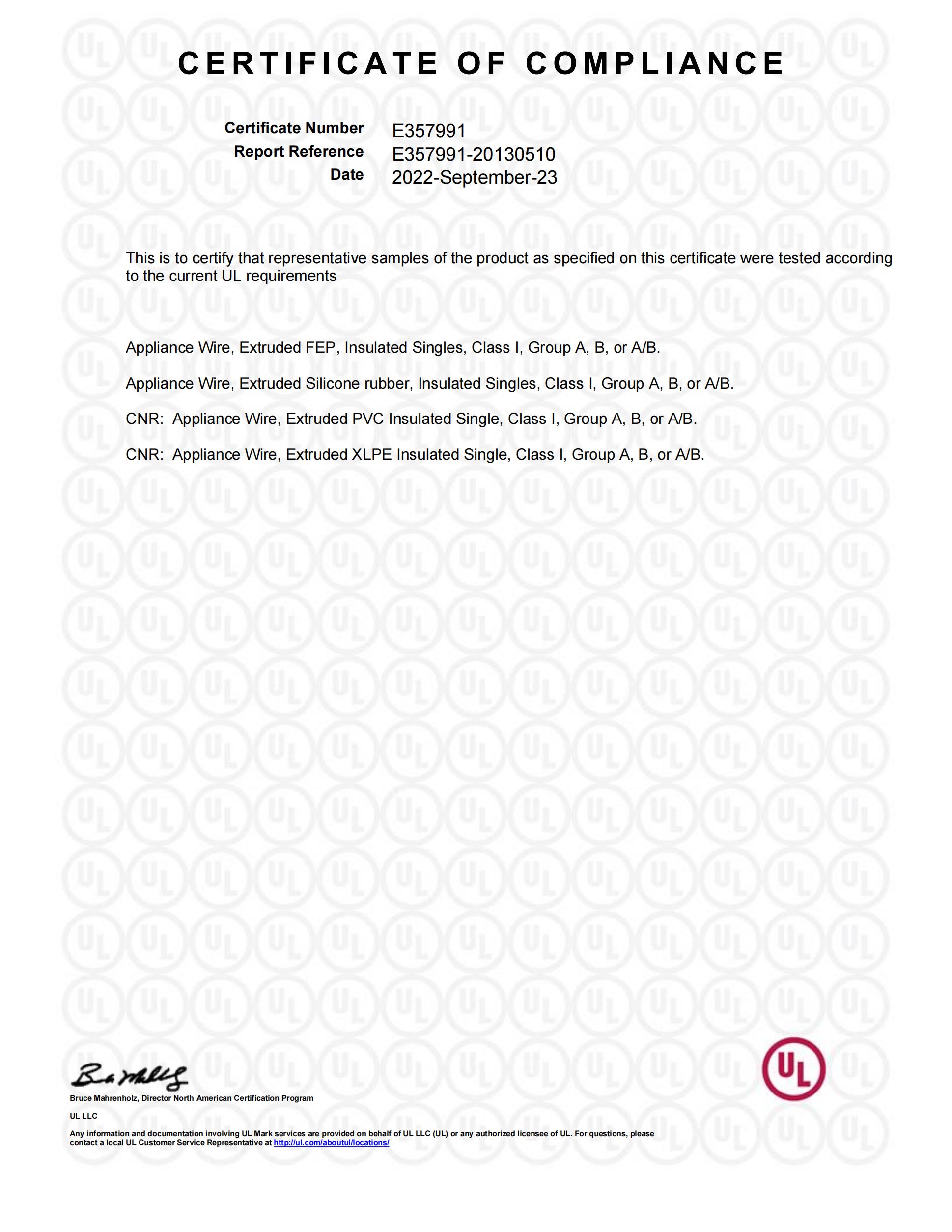 CERTIFICATE OF COMPLIANCE