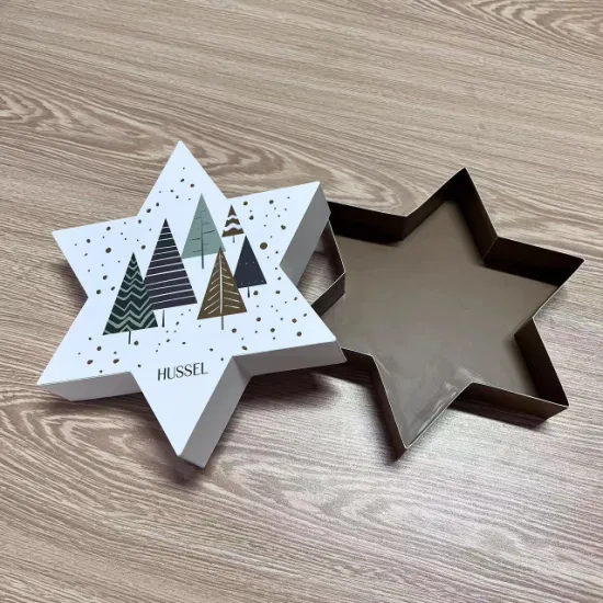 Embalaje de Navidad personalizado Caja de regalo de impresión de la caja de estrellas de cinco puntas1